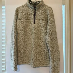 True Grit women’s Zip Up Sherpa Sweater - Cream